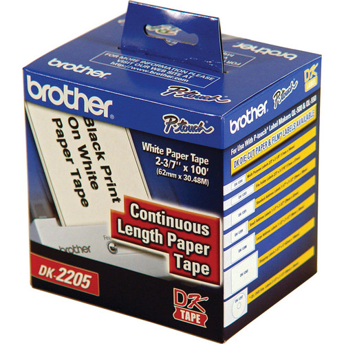 Brother DK-22053 Continuous Paper Labels (White, Cut-to-Length Labels, 2.4
