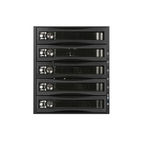 iStarUSA BPU-350SATA 3 x 5.25" to 5 x 3.5" Bay SAS/SATA 6.0 Gb/s Hot-Swap Cage (Lockable)