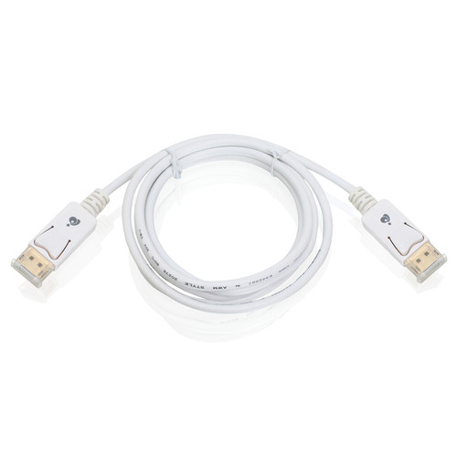 IOGEAR DisplayPort 1.2 Cable with Latches (White, 6')