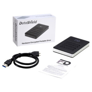 Fantom DataShield 256-bit AES Hardware Encrypted Portable USB 3.1 Gen 1 External Hard Drive (2TB)