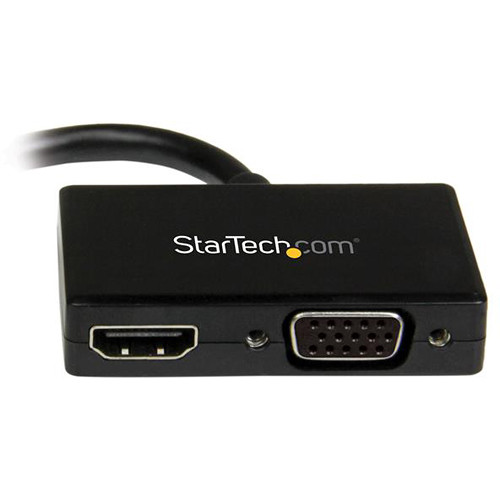 StarTech 2-in-1 Mini DisplayPort to HDMI/VGA Travel Adapter Converter (Black)