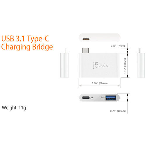 j5create USB 3.1 Type-C Charging Bridge