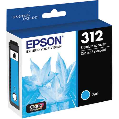 Epson T312 Cyan Claria Photo HD Ink Cartridge with Sensormatic