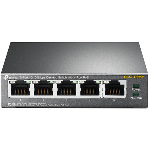 TP-Link TL-SF1005P 5-Port 10/100 Mb/s PoE-Compliant Unmanaged Switch