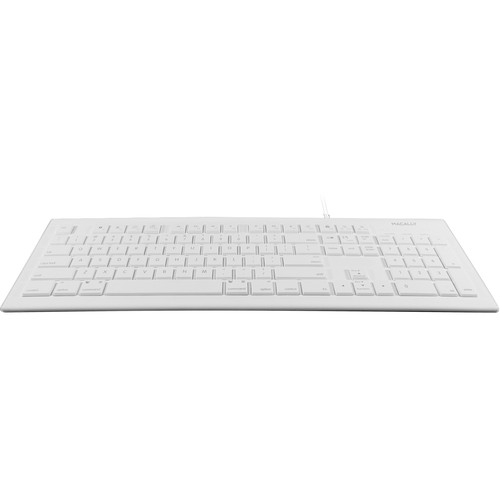 Macally 103 Key Full-Size USB Keyboard With Shortcut Keys for Mac (White)