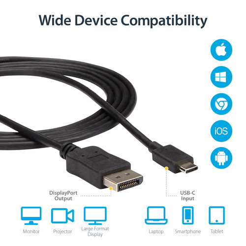 StarTech USB Type-C to DisplayPort Cable (6')