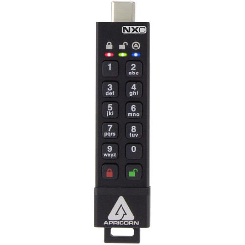 Apricorn 64GB Aegis Secure Key 3NXC Encrypted USB Type-C Flash Drive