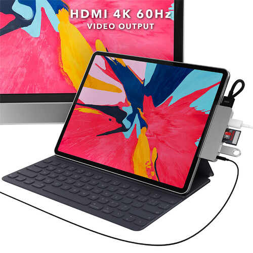 HYPER HyperDrive 6-in-1 USB Type-C Hub for iPad Pro (Space Gray)