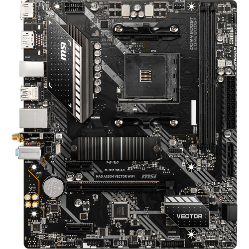 MSI MAG A520M VECTOR WIFI AM4 Micro-ATX Motherboard