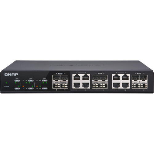 QNAP QSW-M1208-8C-US 12-Port 10GbE Managed Switch with SFP+