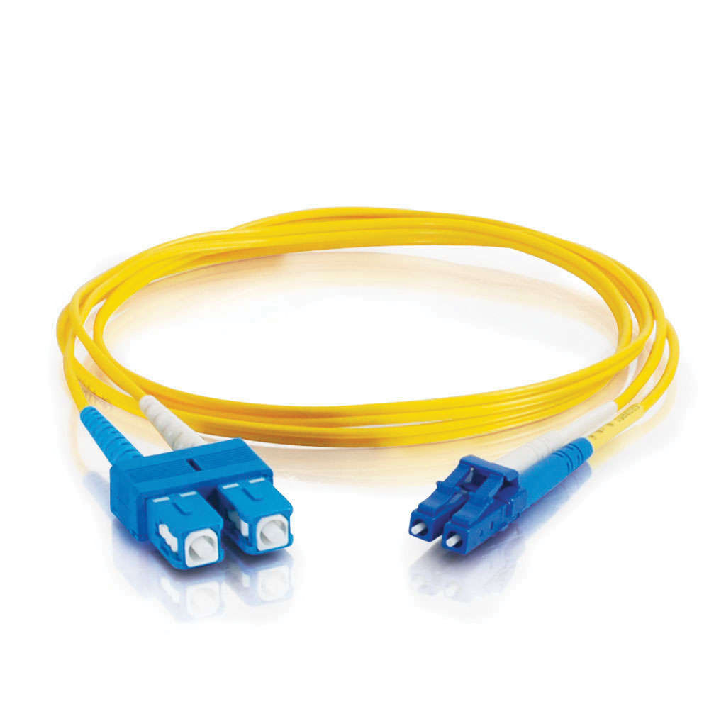 C2G 100' (30m) LC/SC Plenum-Rated Duplex 9/125 Single-Mode Fiber Patch Cable (Yellow)