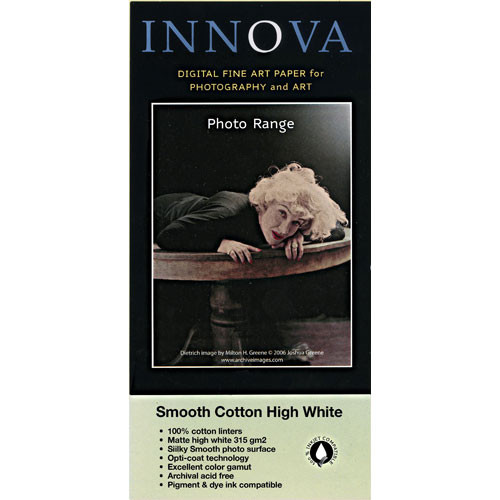 Innova Smooth Cotton High White Paper (315 gsm) for Inkjet - 13x19" (Super-B) - 50 Sheets