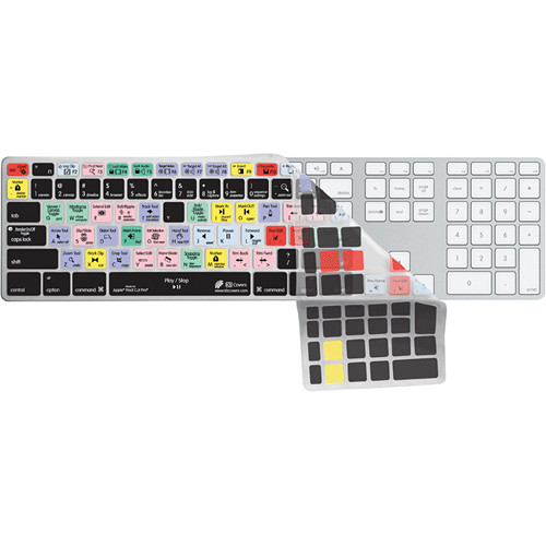 KB Covers Final Cut Pro/Express Keyboard Cover for Apple Ultra-Thin Keyboard (Clear with Colored Buttons)