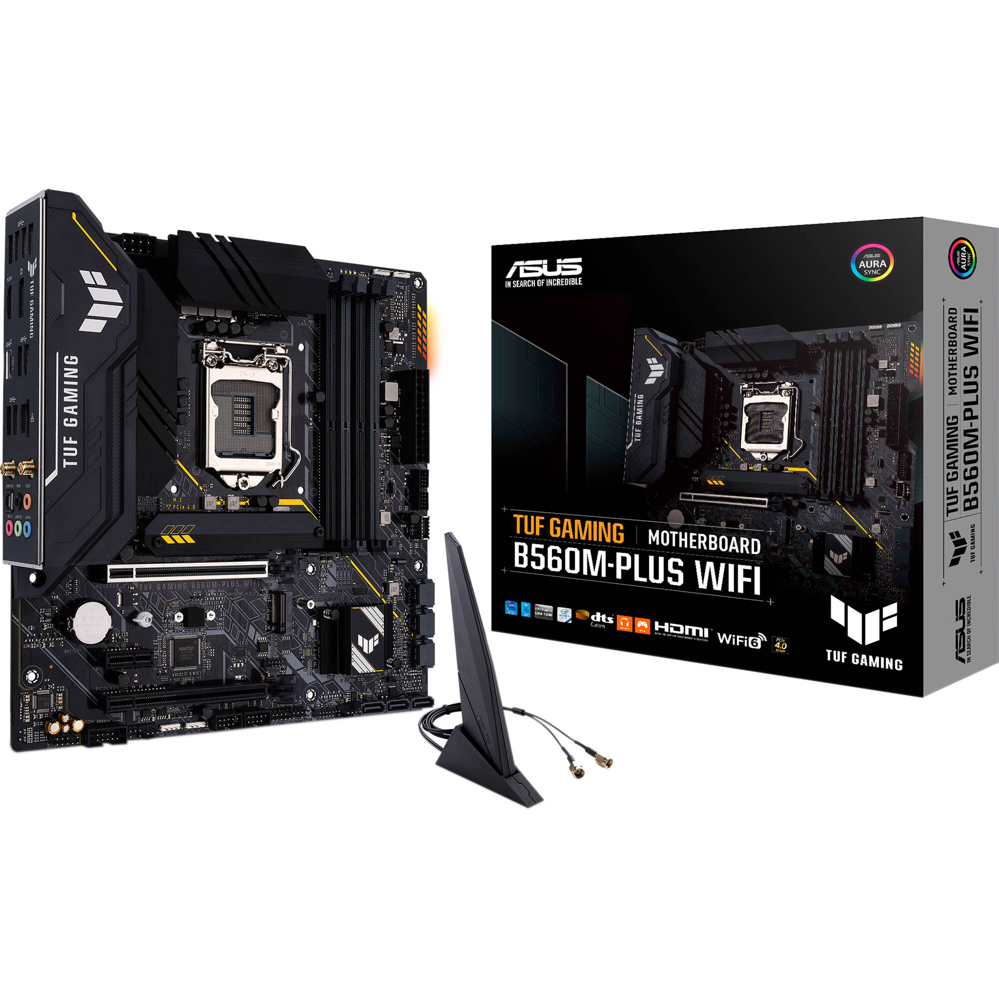 ASUS TUF GAMING B560M-PLUS WIFI LGA 1200 Micro-ATX Gaming Motherboard