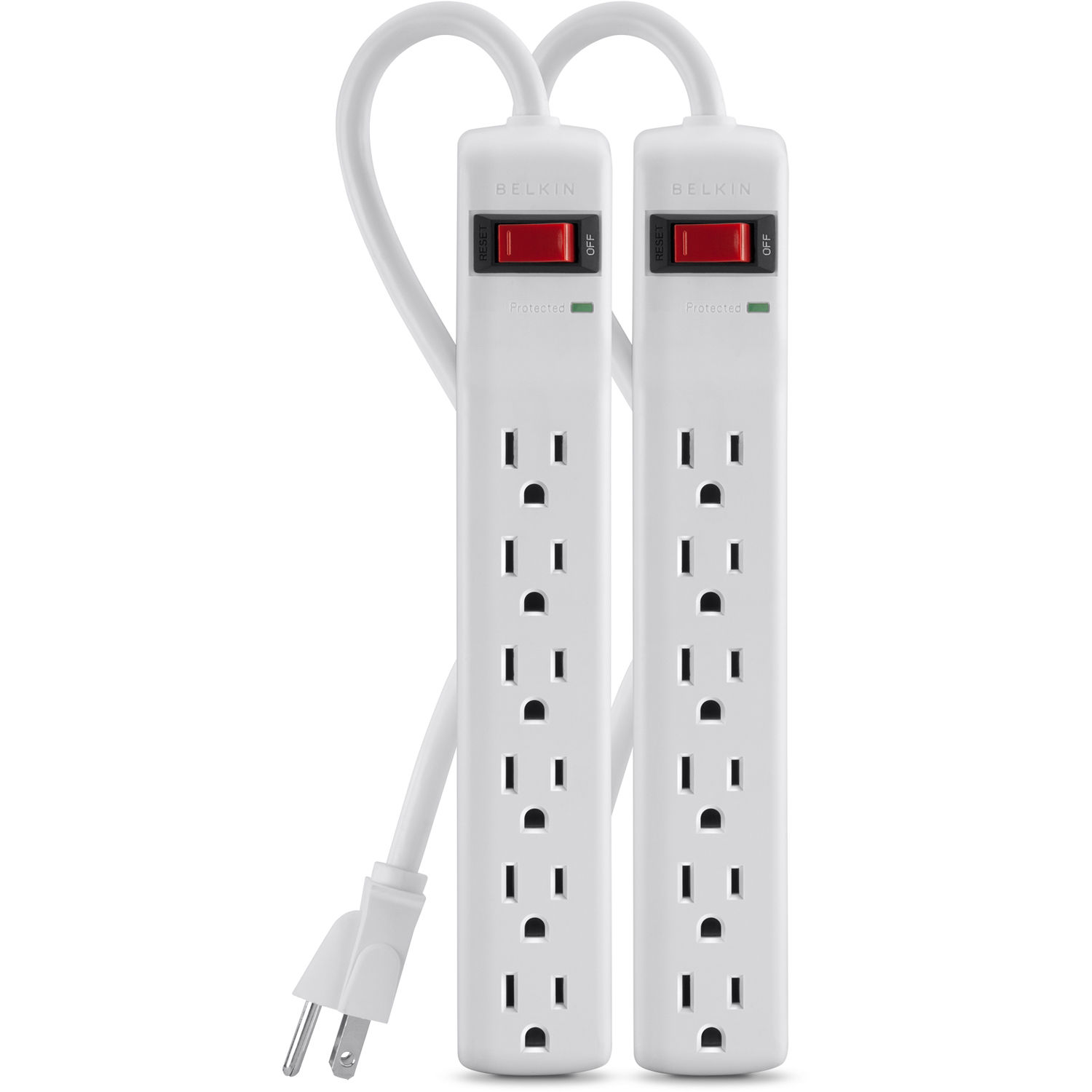 Belkin F5C048-2 6-Outlet Surge Protector (2-Pack)