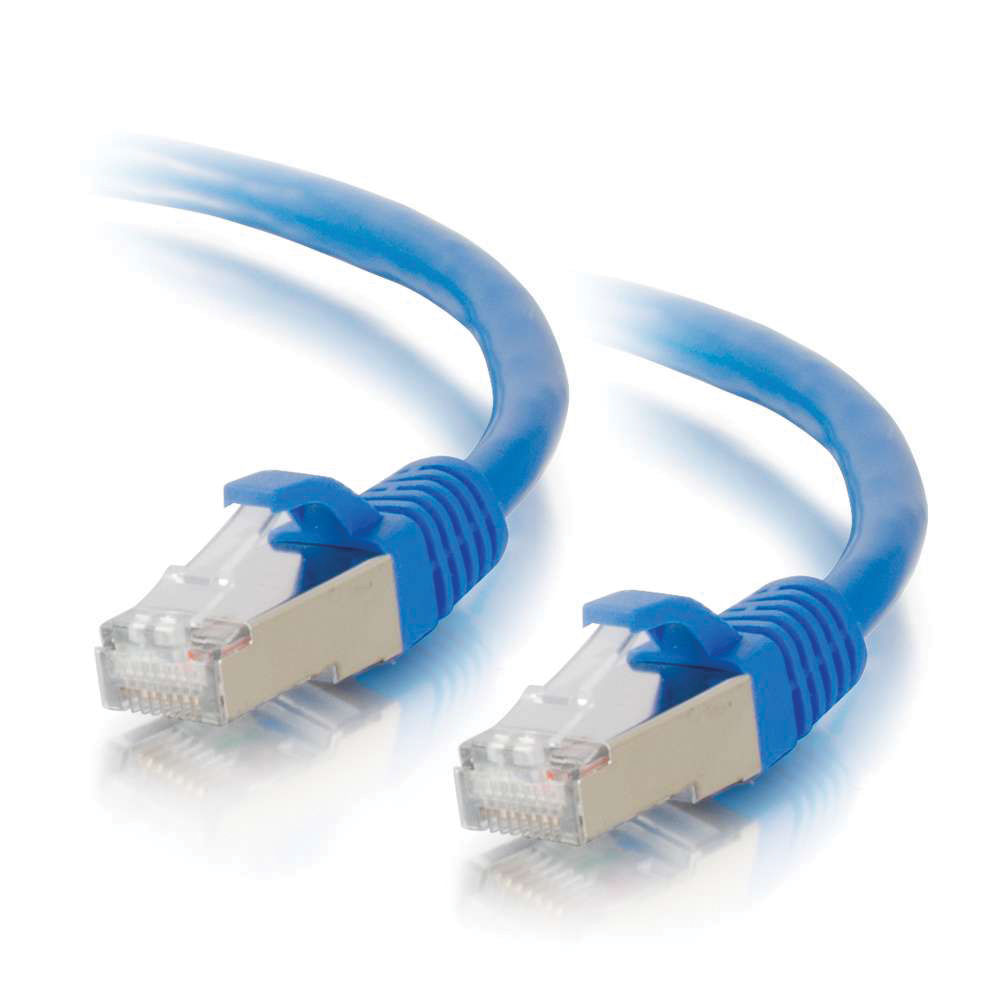 C2G 3' Cat6A Snagless Shielded (STP) Network Patch Cable (Blue)