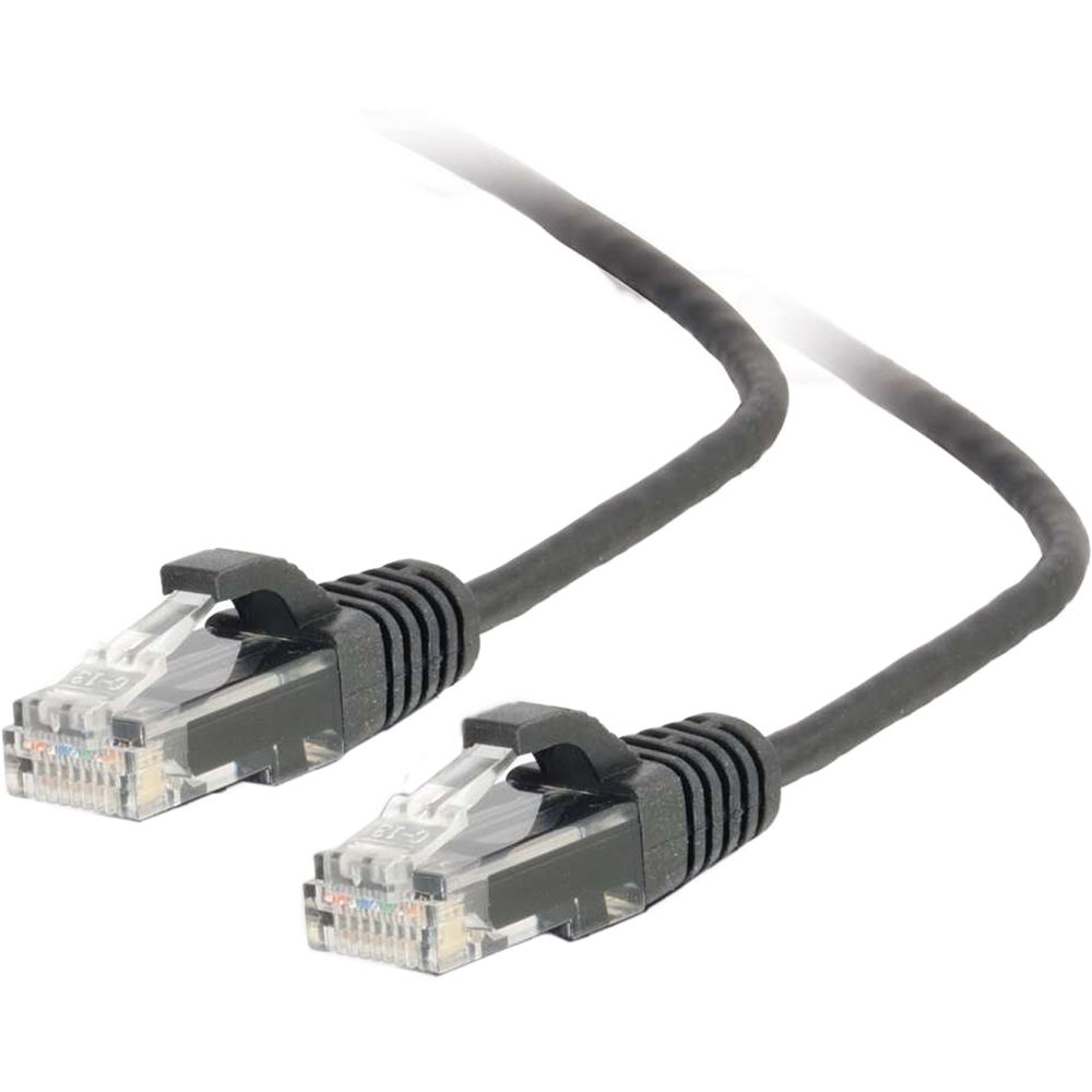 C2G RJ45 Male to RJ45 Male Cat 5e Slim Patch Cable (13', Black)