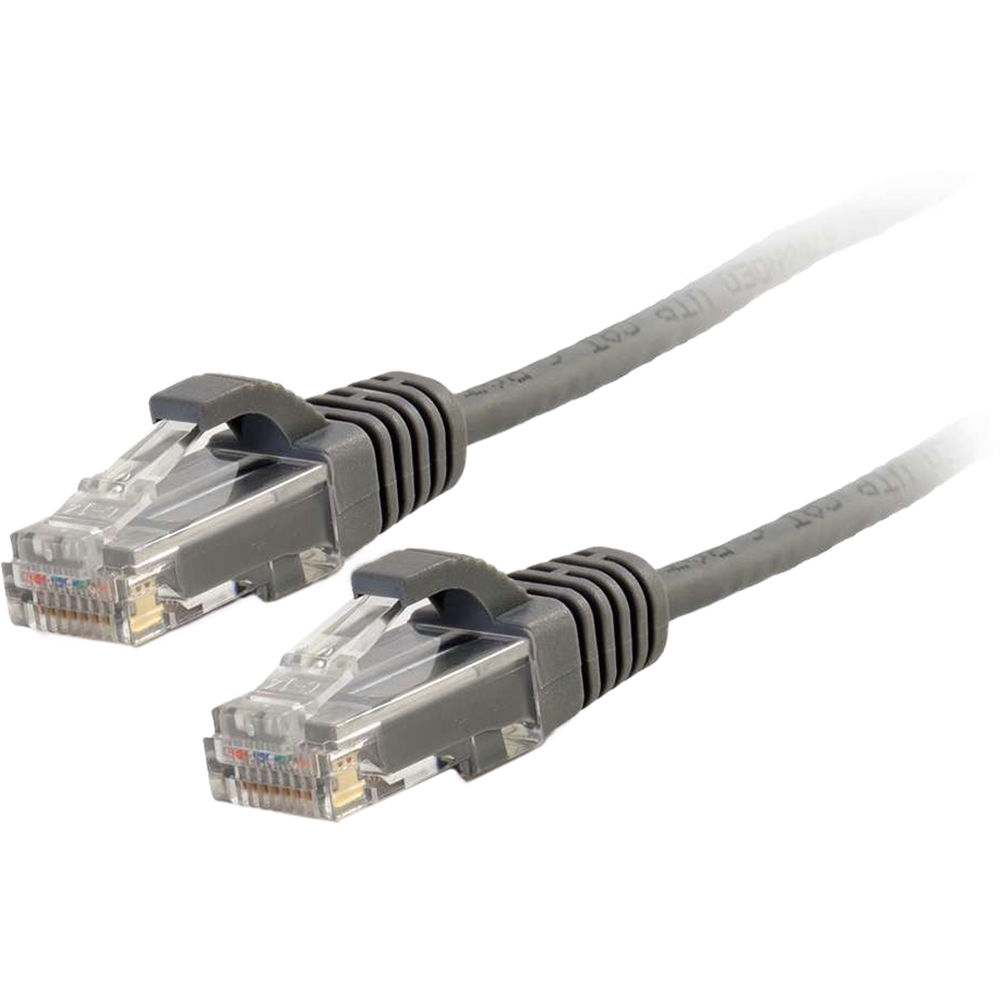 C2G RJ45 Male to RJ45 Male Slim Cat 6 Patch Cable (8', Gray)