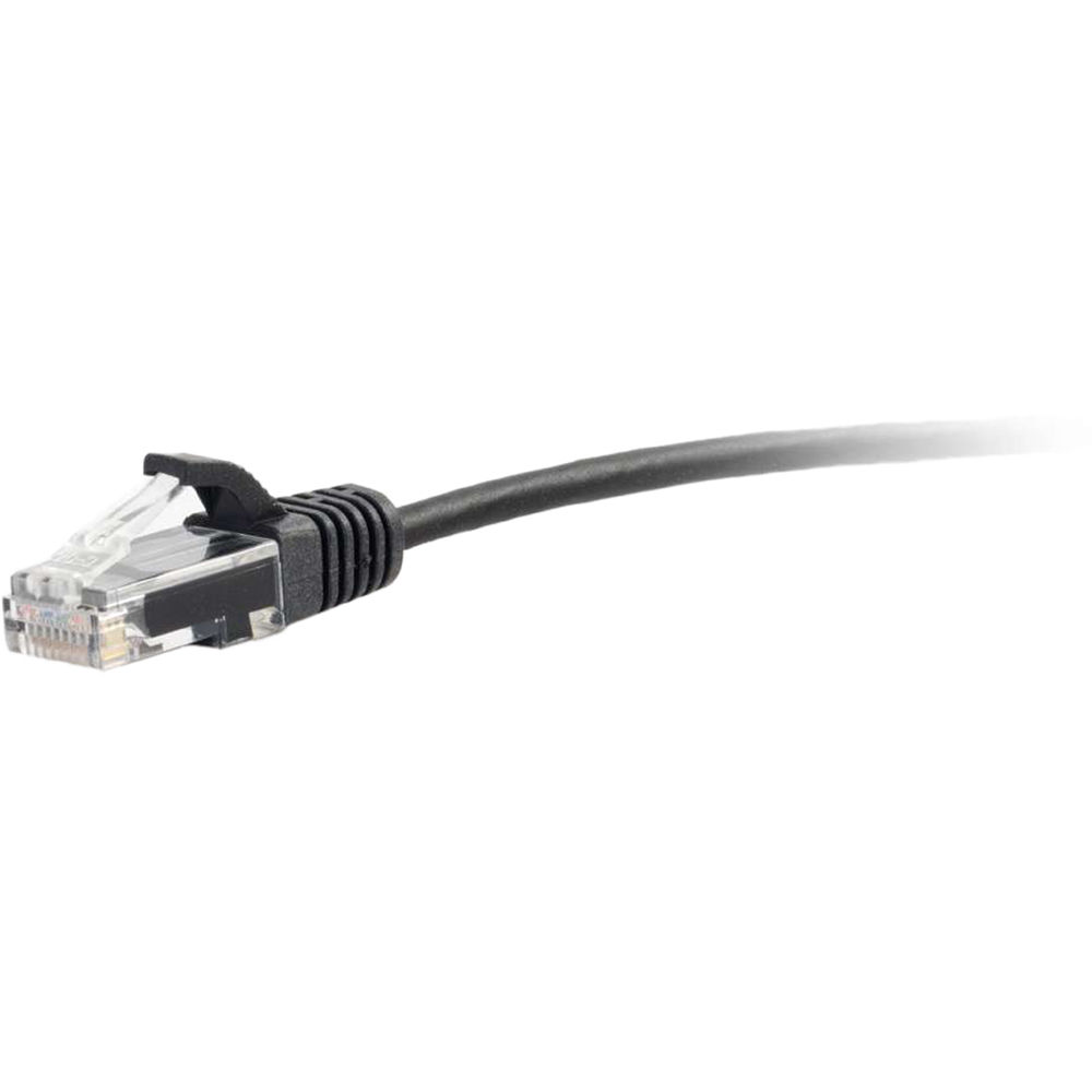 C2G RJ45 Male to RJ45 Male Slim Cat 6 Patch Cable (1', Black)