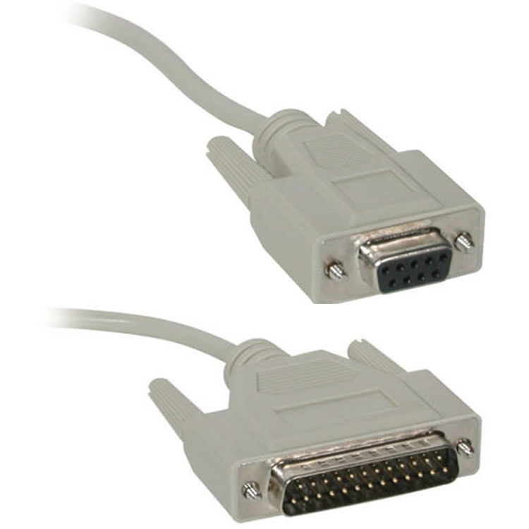 C2G DB9 Female to DB25 Male RS-232 Serial Modem Cable (15')