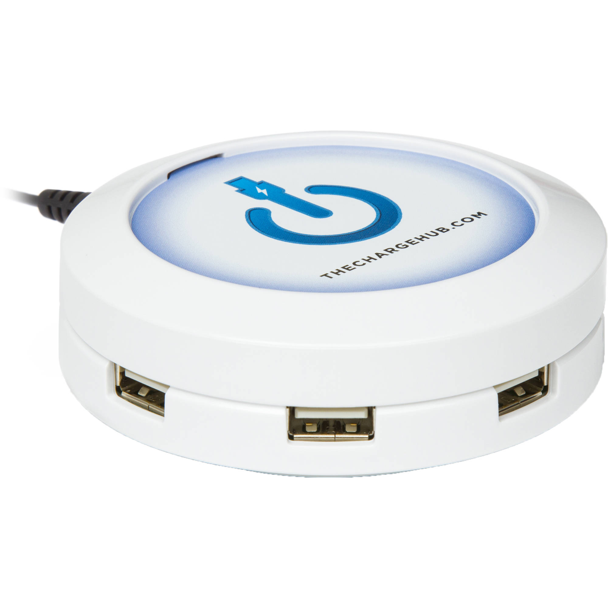 ChargeHub X7 7-Port Round USB Charging Station (White)
