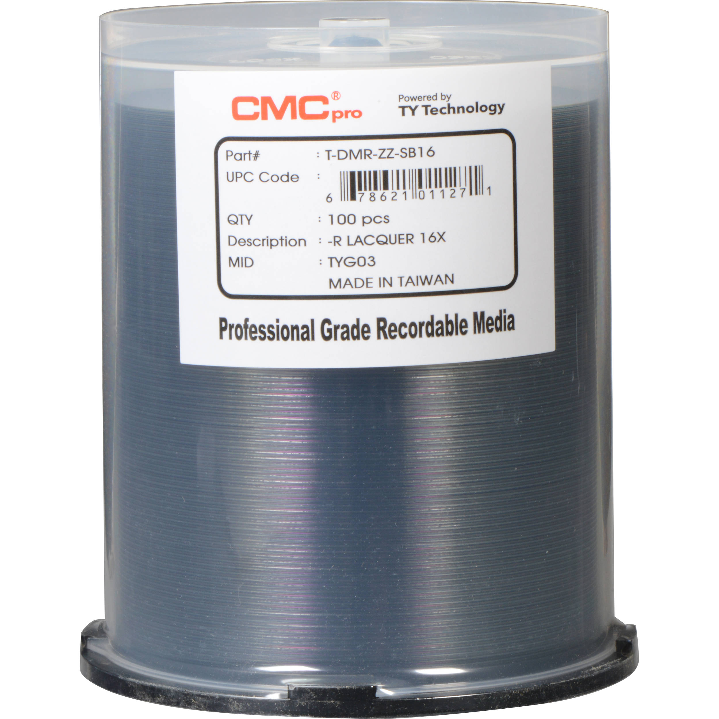 CMC Pro DVD-R 4.7GB 16x Shiny Silver Lacquer Discs (100-Pack)