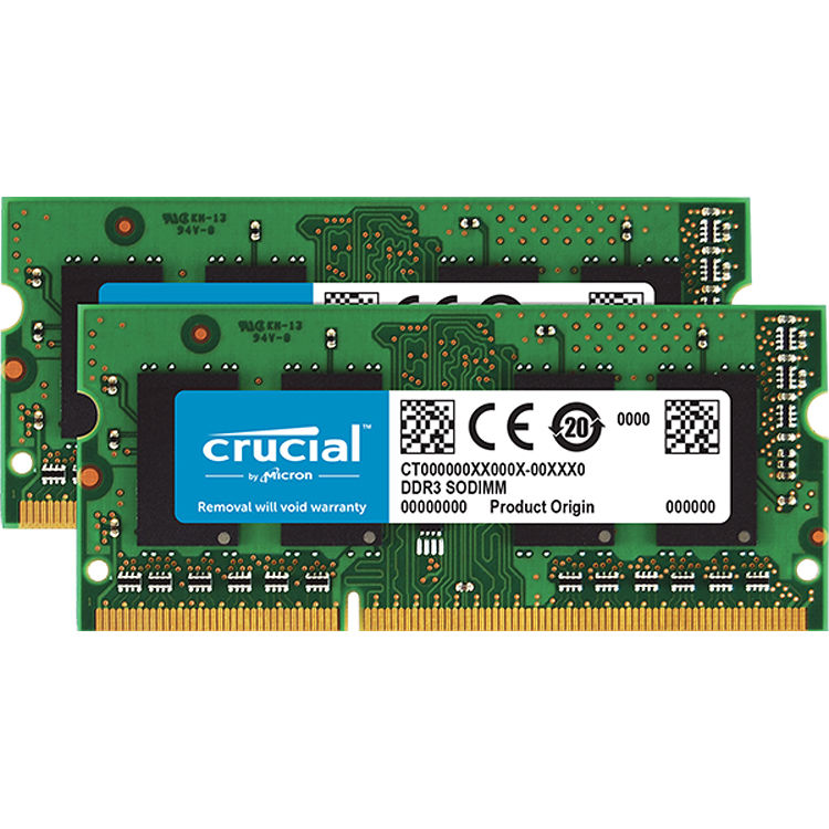 Crucial 8GB DDR3 1600 MHz SO-DIMM Memory Module Kit for Mac (2x 4GB)