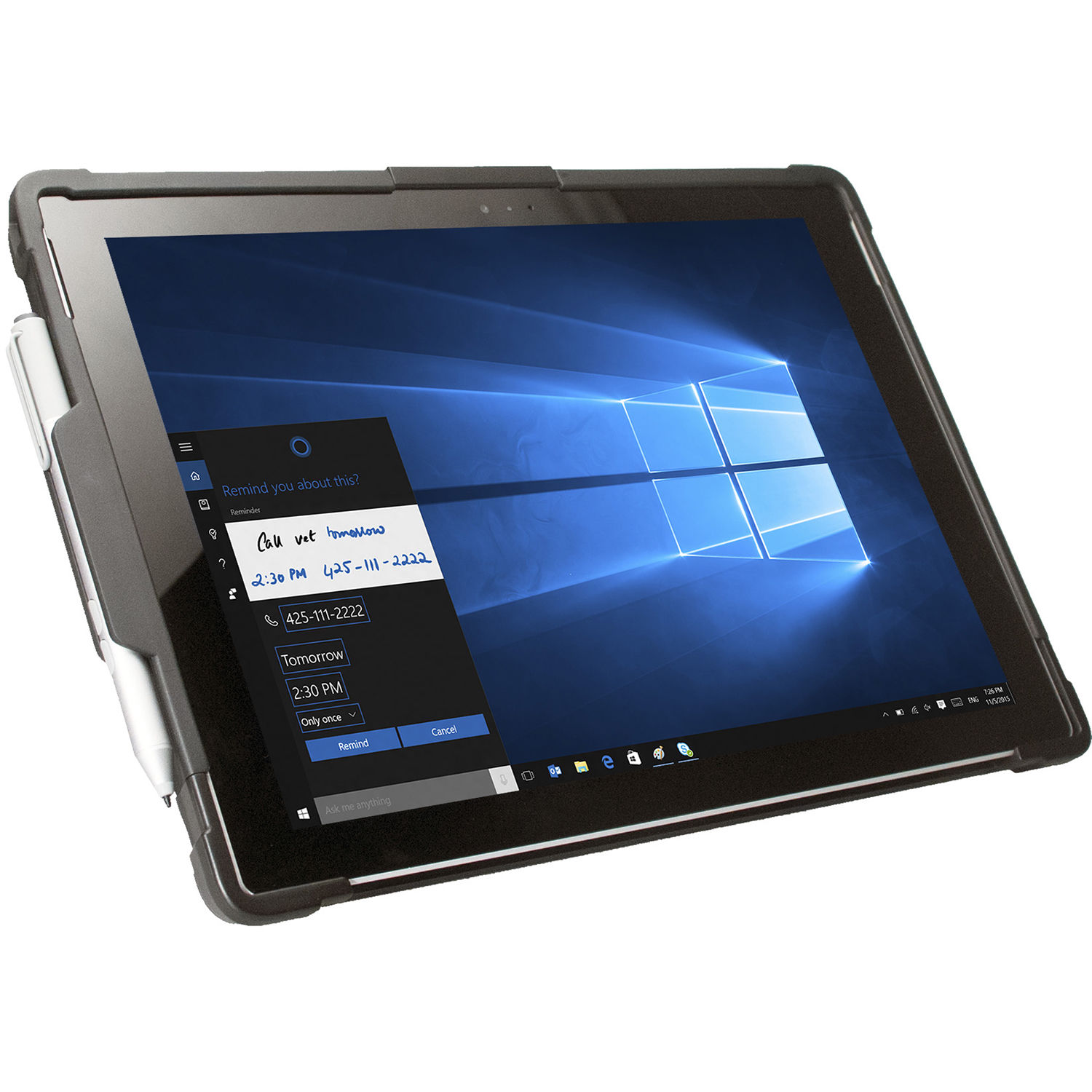 CTA Digital Security Case with Kickstand & Anti-Theft Cable for Surface Pro