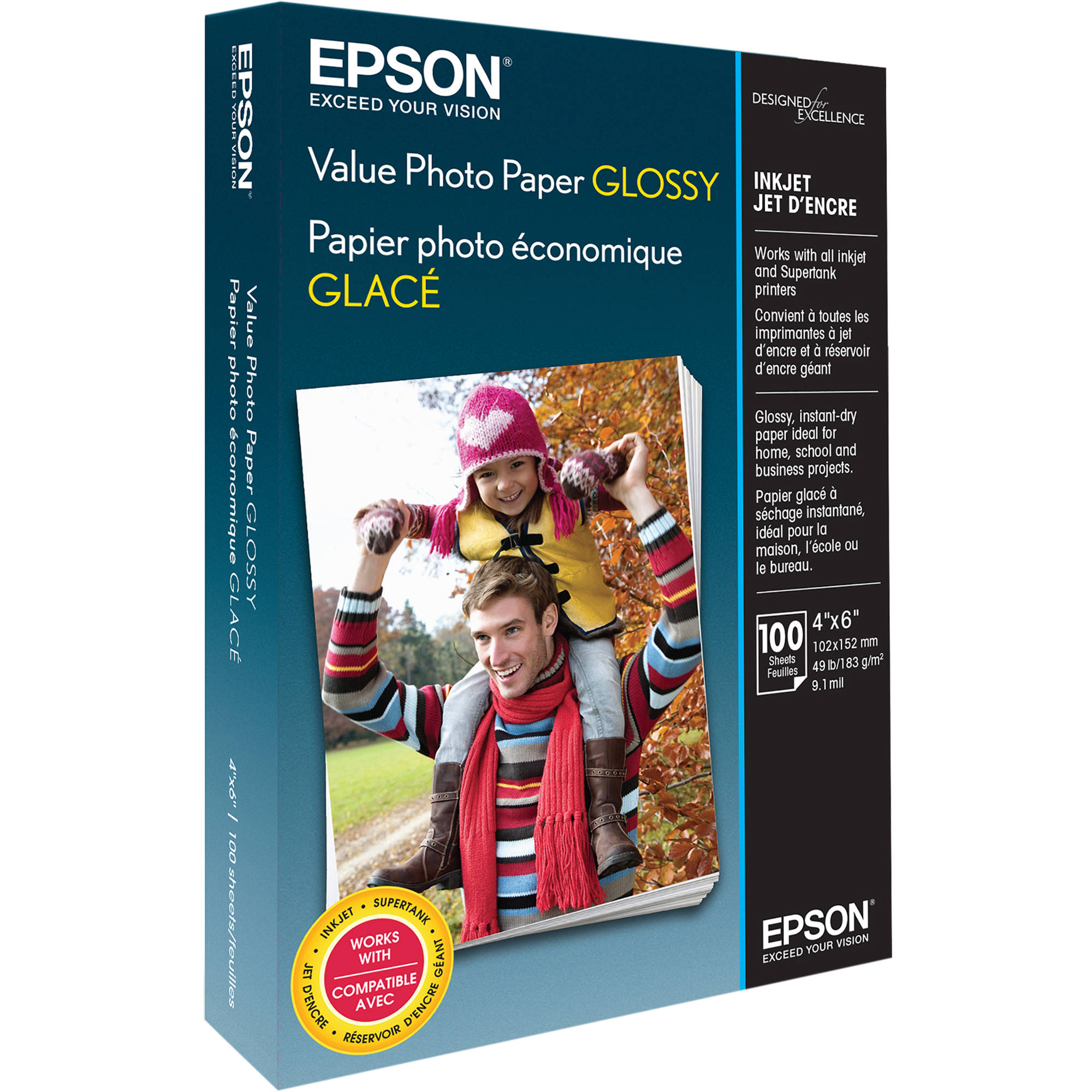 Epson Value Photo Paper Glossy (4 x 6", 100 Sheets)