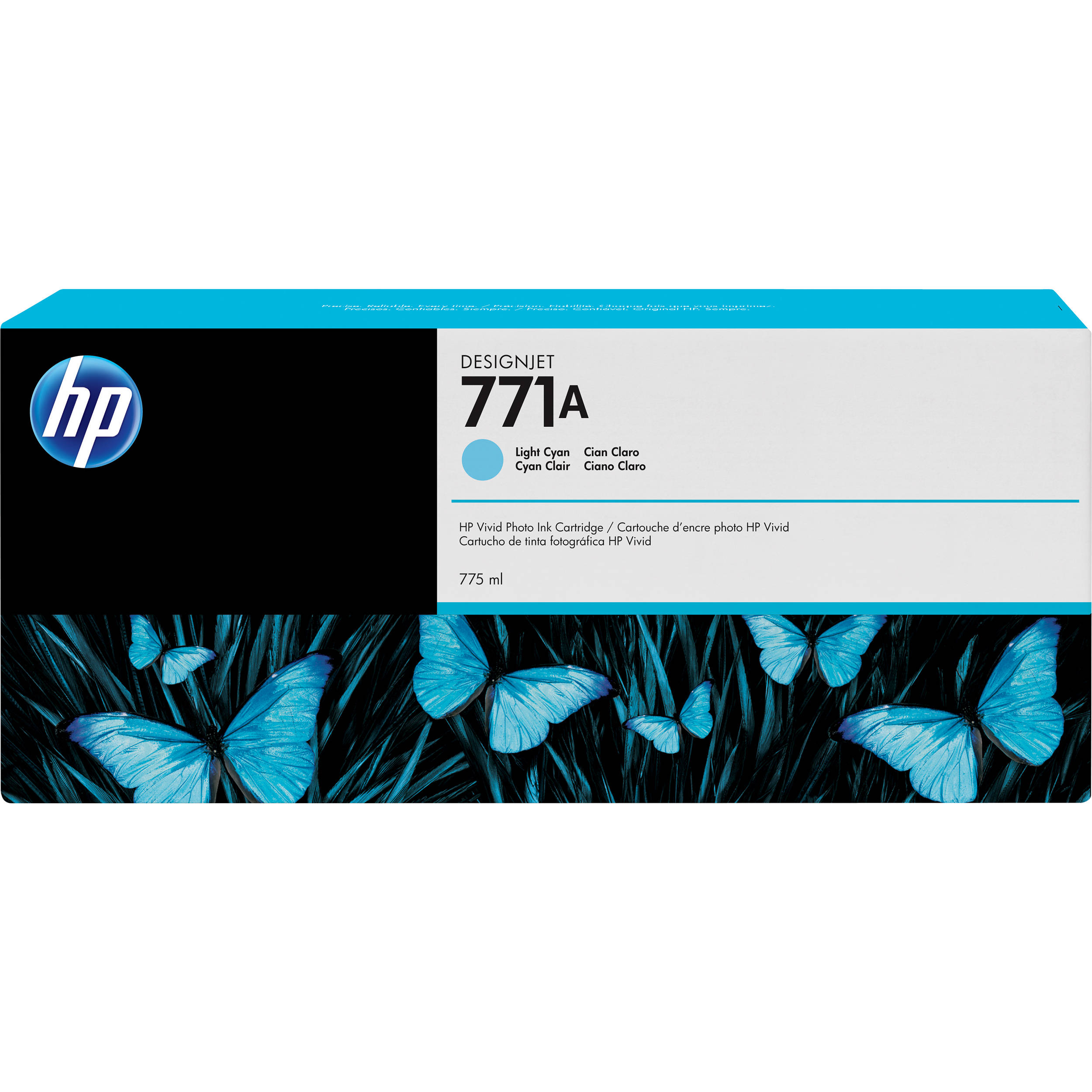 HP 771A DesignJet 775mL Light Cyan Ink Cartridge