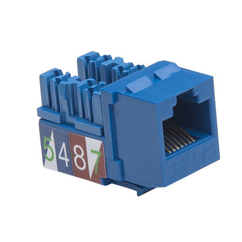 Platinum Tools Keystone Cat 5e 110 Jack (Blue, 50-Pack)