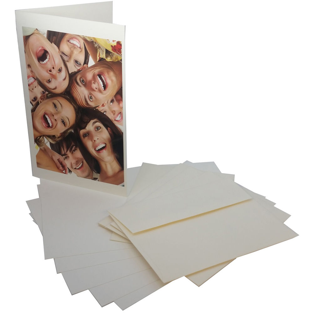 Premier Imaging PremierArt Smooth 325 Natural White Cotton Scored Greeting Cards (10 x 7", 250 Cards)