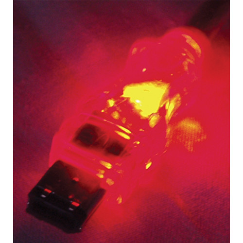QVS FireWire/i.Link 6-Pin Translucent Cable with Red LEDs (6')