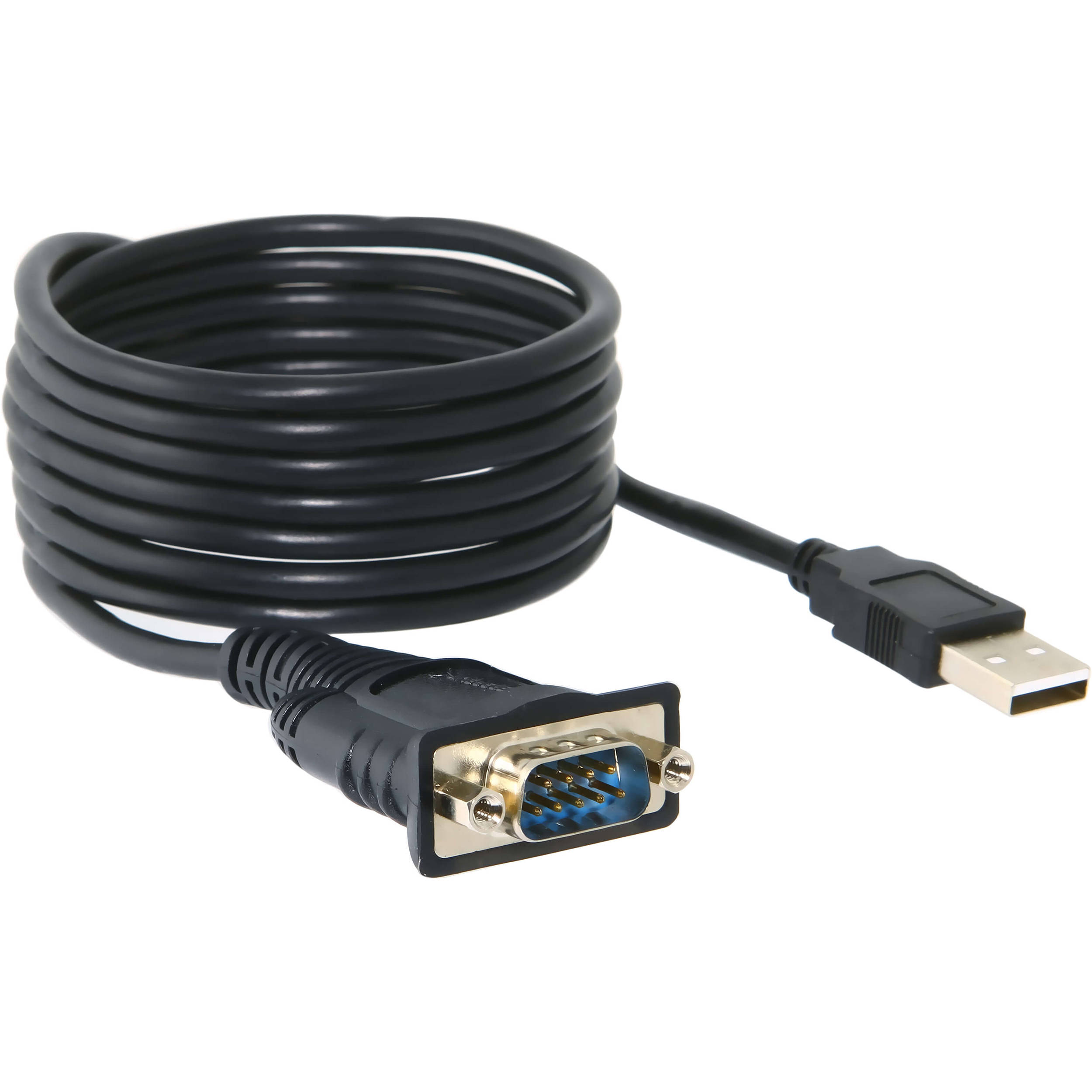 Sabrent USB 2.0 Type-A Male to RS-232 DB9 Serial 9-Pin Male Adapter Cable (FTDI Chipset, 6')