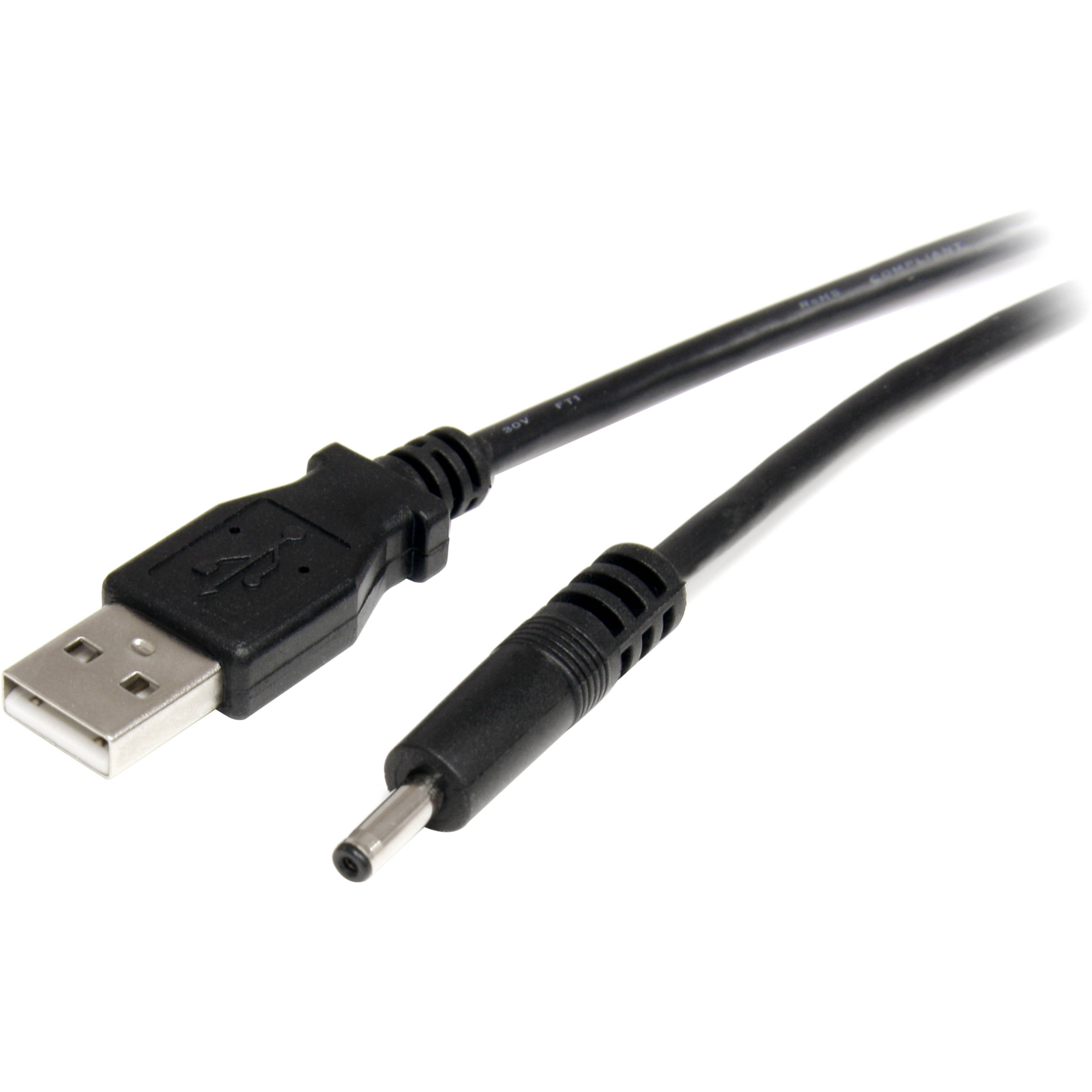 StarTech USB to 3.4mm Type-H Barrel Power Cable for 5 VDC Devices (3')