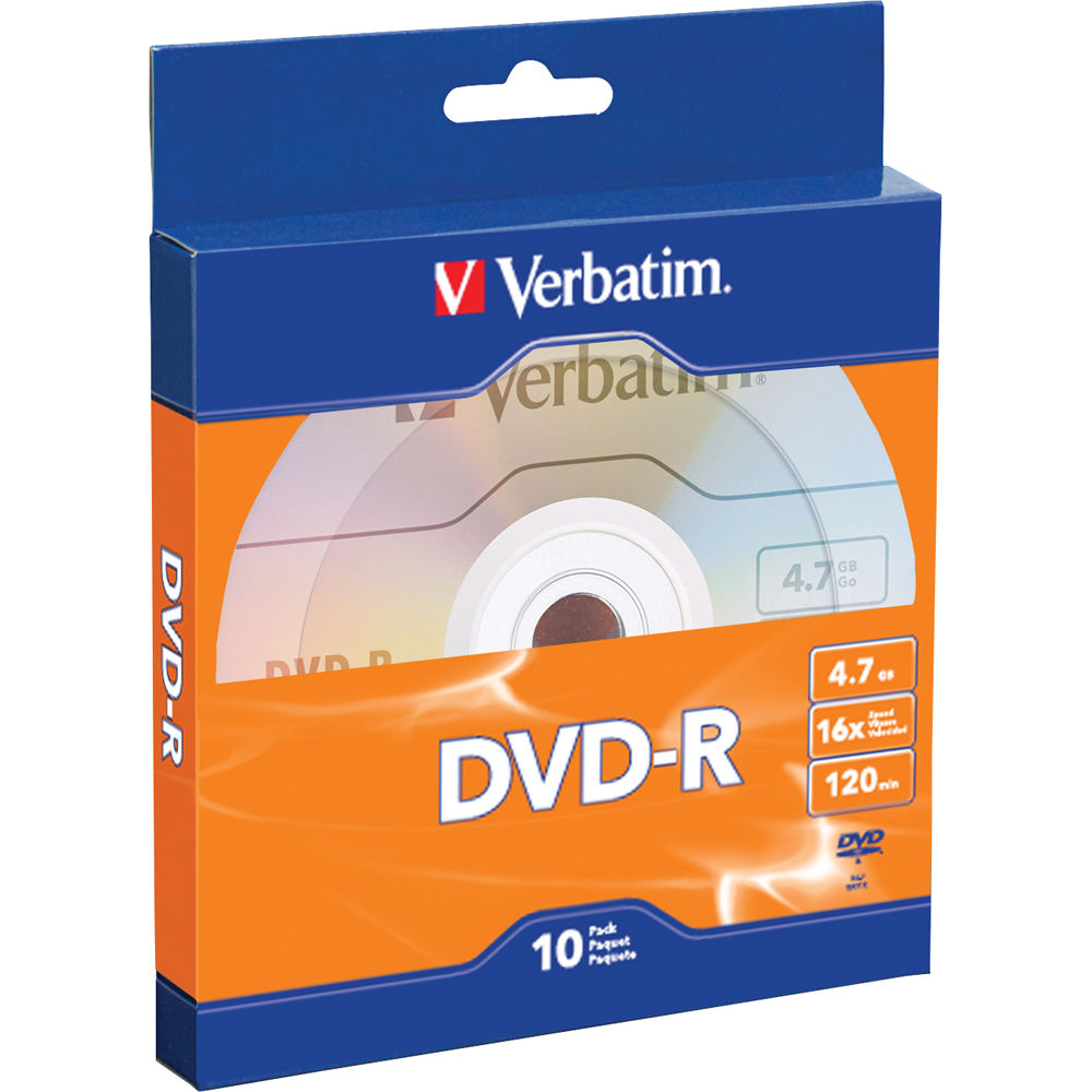 Verbatim DVD-R 4.7GB/120 Minutes 16X Disc (Pack of 10)